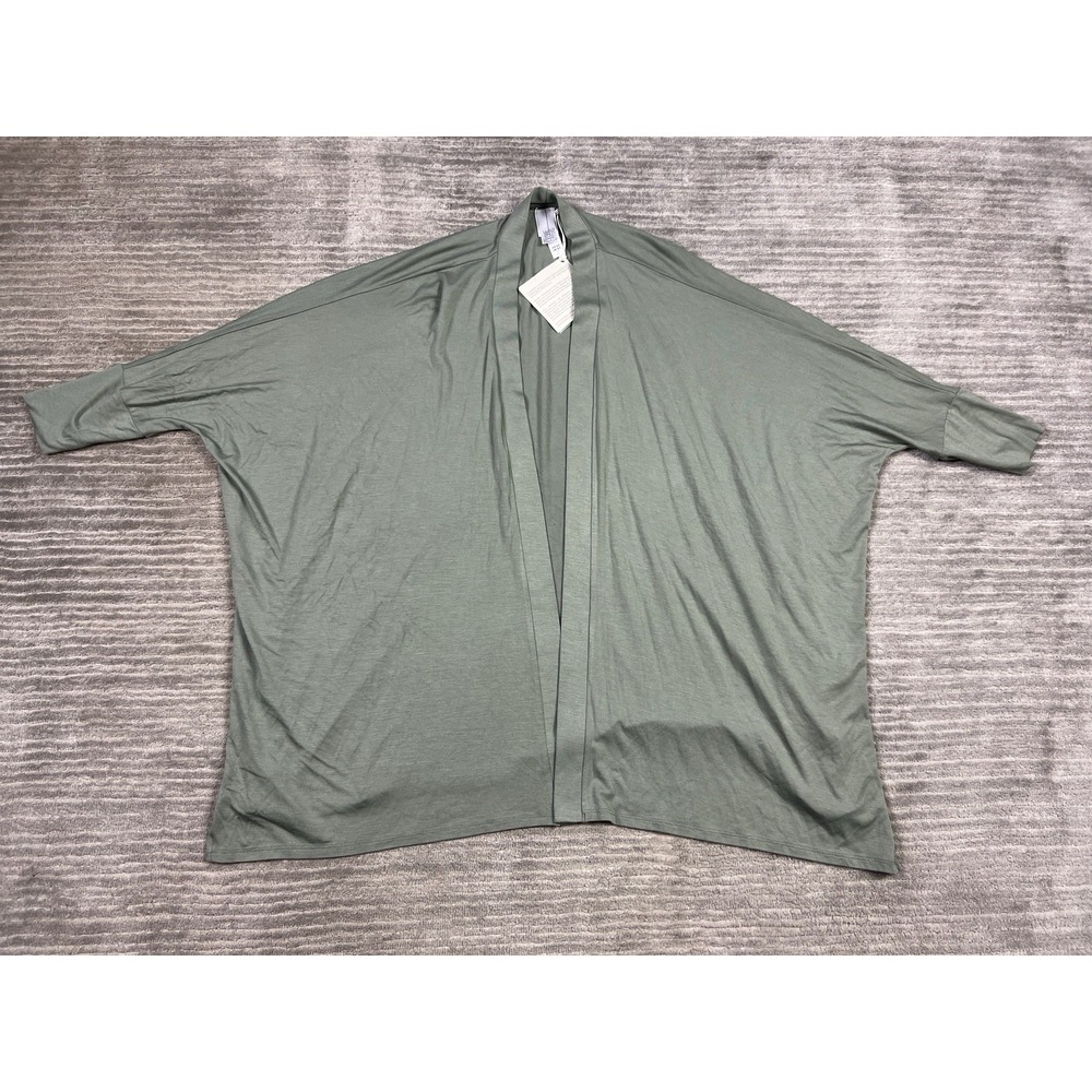 Wynne Layers Sweater Women XS Green Dolman 3/4 Sleeve Lightweight Open Front NWT